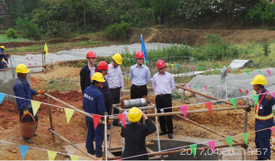 省检修公司领导检查500千伏山桃一二三四线电力线路迁改工程（3标）施工事情